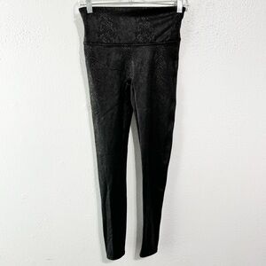 Spanx faux leather snakeskin leggings xs/s